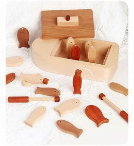 Jeu de pêche magnétique en bois de hêtre naturel de qualité supérieure pour enfants, jouet Montessori sûr pour bébé - Product Image 5