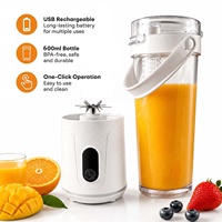 Mixeur Électrique, Tasse à Jus de Fruits Sans Fil Rechargeable par USB, Machine à Smoothie et Jus Personnelle pour la Maison