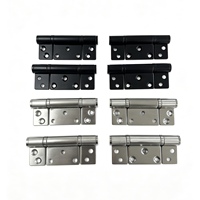 Quincaillerie de porte coulissante pliante à double charnière en acier inoxydable 304, finition noir mat brossé, fixation 7 trous, acceptation OEM, directement de l'usine