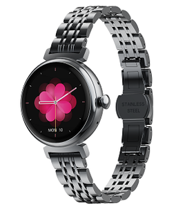 Reloj Inteligente DM70 para Mujer, Pantalla AMOLED de 1.04 Pulgadas, IP68, Correa de Cuero, para Llamadas Bluetooth, Monitor de Actividad Física, Aplicación FitCloudPro, <span class=keywords><strong>Android</strong></span> - Product Image 5