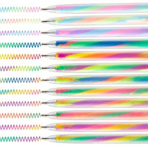 ปากกาเพ้นท์ลายเกลียวสีรุ้ง 6 สี สวยงาม ดูดี มีสไตล์ สำหรับนักเรียน โปรโมชั่นสุดฮอต - Product Image 1