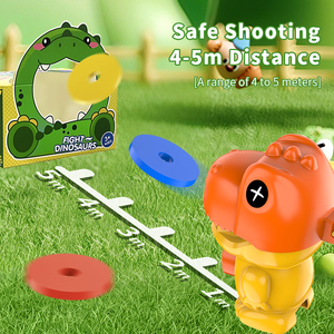 MILI 2025 niños Venta caliente al aire libre dibujos animados platillo volador lanzador juguete dinosaurio de mano de largo alcance platillo volador pistola de juguete - Product Image 2
