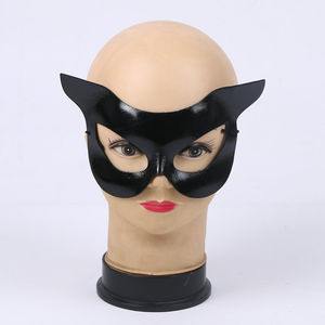 Accesorios para Disfraces de Fiesta, Nueva Máscara Negra de Media Cara, Máscara Sensual de Catwoman - Product Image 1
