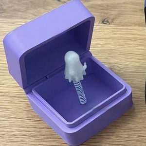 Boîte Mystère Amusante Cadeau d'Halloween Feuille de Plastique PLA Imprimée en 3D avec Motifs Fantôme et Cœur, Surprise Pop-Up - Product Image 4