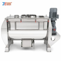 Mélangeur à ruban industriel à grande portée pour poudres, machine de mélange uniforme pour l'alimentation, les produits chimiques et le mortier sec