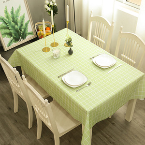 <b>Printed</b> Grid Pattern PVC Tablecloth Rectangle Waterproof Oilproof Heat Resistant For Home Use - Product Image 5