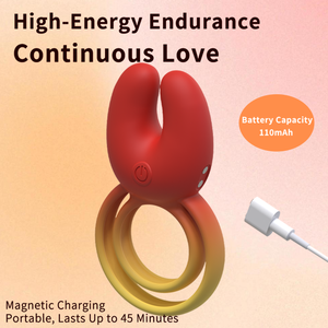 2-in-1 tepelklem cockring vibrerende tepelklem mannelijke beste cockrings cockring voor koppels - Product Image 4