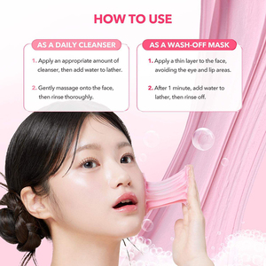 Limpiador Facial ZLZR Skin Care con Niacinamida, Blanqueador, Hidratante, Natural, con Burbujas Rosadas, para Limpieza Profunda de Poros - Product Image 3