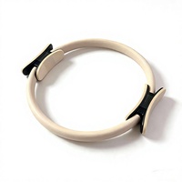 Set Cincin Pilates Aksesoris Yoga Studio Home Gym Peralatan Olahraga Bahan EVA Beige Ringan Anti Selip Tahan Lama