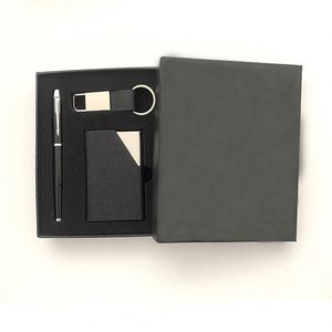 Ensemble cadeau pour homme, porte-cartes, stylo, porte-clés, 3 en 1, logo personnalisé, cadeaux promotionnels, ensemble cadeau d'entreprise - Product Image 3