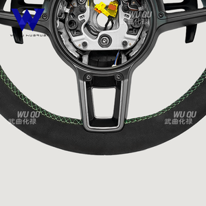 Volante Personalizado <span class=keywords><strong>Verde</strong></span> con Retorno al Centro, Apto para Porsche Panamera, Cayenne, <span class=keywords><strong>Macan</strong></span>, 718, Boxster, Cayman, 996, 911, 981, 958, 991 - Product Image 2