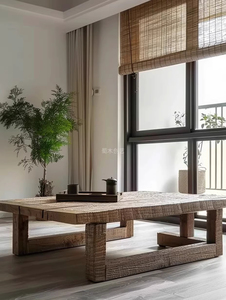 Журнальный столик для небольшой квартиры в винтажном стиле, французский кантри, для отеля/гостевого дома, татами, японский стиль, средневековый, из массива дерева, для дома - Product Image 6