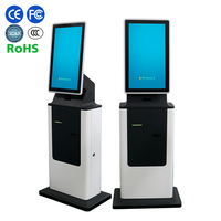 Kiosco de Pedidos de 32 Pulgadas, Kiosco de Autoregistro para Hoteles con Dispensador de Tarjetas, Impresora de Recibos Integrada, Distribuidor Automático