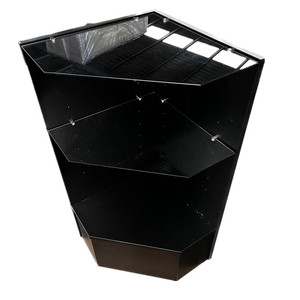 Elegante <span class=keywords><strong>Vitrina</strong></span> <span class=keywords><strong>Esquinera</strong></span> Pentagonal Blanca con Estantes de Vidrio - Product Image 5