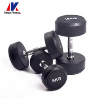 Haltères commerciaux en gros de 100 lb (2,5-50 kg) pour la gym, l'entraînement sportif et le fitness, haltères en caoutchouc