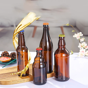Flint Empty Beer <strong>Bottle</strong> 250ml 330ml 500ml <strong>650ml</strong> 1L Amber Brown clear Green Blue Custom Juice Soda Beverage Glass Beer <strong>Bottles</strong> - Product Image 5