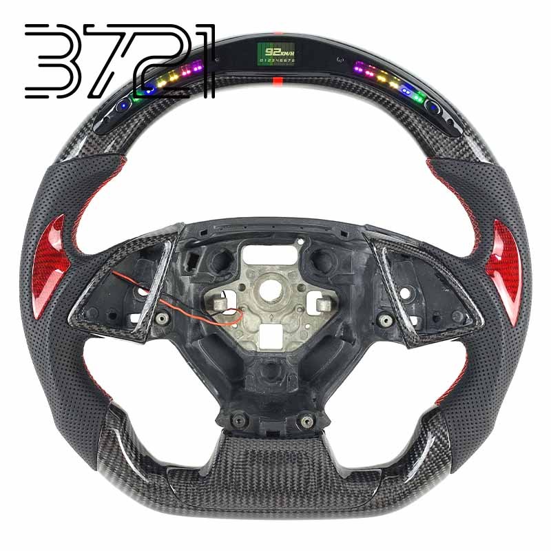 LED Avancée Fibre de Carbone + Style Rouge