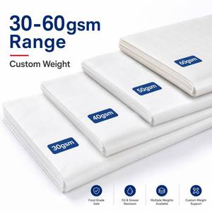 45gsm Greaseproof <b>Paper</b> Roll for Sandwich Food Packaging Oil Resistant <b>Paper</b> Supplier - Product Image 1