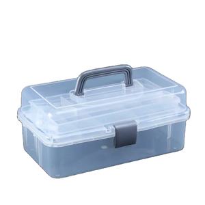 wholesale factory 3 layers household organizer foldable storage box plastic folding storage box