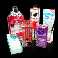 Boîte d'emballage cadeau pliable en PVC PET transparent brillant personnalisée, matériaux recyclés pour cosmétiques, crème pour les yeux, poudre libre, parfum