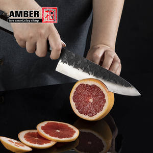 6 قطع مطرقة مزورة سان ماي الصلب الفاخرة ثمانية الأضلاع خشب الأبنوس قبضة اليدوية سان ماي الصلب 10Cr15CoMoV سكين - Product Image 5