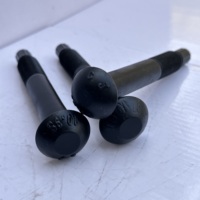Baut Kepala Heksagonal Eksternal Baja Paduan 10.9S Merk CJ, Baut Tipe Putar Kekuatan Tinggi GB/T 3632 Set Lengkap Satu Mur dan Washer M20 Hitam