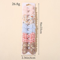 Ensemble de 10 pinces à cheveux en forme de nœud floral coréen faites à la main pour les petites filles, accessoires de coiffure de princesse, pinces à cheveux pour queue de cheval, bijoux cadeaux pour enfants
