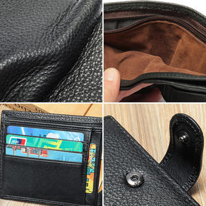 AndoBag Short <b>Wallets</b> <b>for</b> <b>Men</b> Simple Genuine Cow Leather Thin <b>Wallet</b> Casual Coin Purse Fashion Vintage Card Holder 8069 - Product Image 5