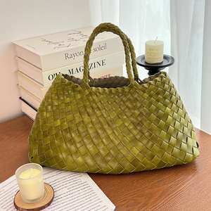 Nuevo Producto, Bolso de Mano Tejido a Mano de PU, Estilo Retro Minimalista y Creativo para Mujer - Product Image 4