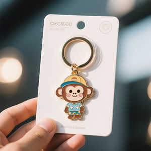 Manufacturer Wholesale Fashion Cute Promotional Metal Enamel Keychain Charms <b>Key</b> <b>Rings</b> with logo - Product Image 3