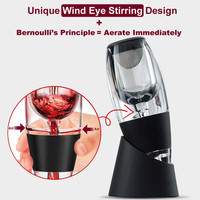 Accessoires pour le vin : Ensemble de verseur décanteur et aérateur magique en acrylique et plastique pour vin rouge, avec filtres à action rapide