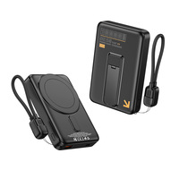 Batterie de charge sans fil magnétique LGC L-IS21A 10000mAh Type-C, charge rapide 22.5W, chargeur portable avec câble intégré et sangle de suspension