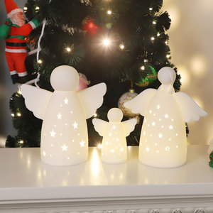 Nuevo Diseño 2026: Pequeño Ciervo de Cerámica Hueco con Luces Blancas Cálidas, Adorable Animal Navideño para Decoración del Hogar, Personalizable - Product Image 6