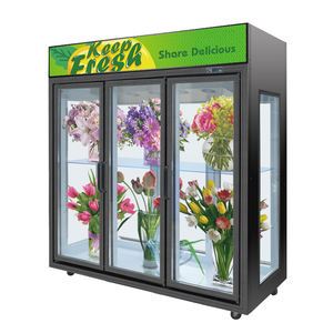 2025 Usine <span class=keywords><strong>Prix</strong></span> Floral Frais Garder Réfrigérateur Vitrine Nouveau Design Unique-Température Fleur Porte En Verre Cool Réfrigérateur - Product Image 4