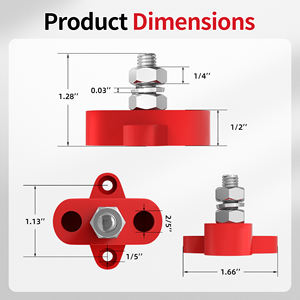 Bloc de jonction DaierTek M8 <span class=keywords><strong>12V</strong></span>, borne simple, robuste, 5/16'', borne de jonction de batterie pour voiture, <span class=keywords><strong>bateau</strong></span>, camping-car, camion - Product Image 2