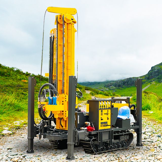 Heavy Crawler Hydraulic Drill Rig 600m DTH Diesel Agile Maneuver Depth Control Deep Water Well Drilling Rig Machine