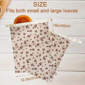 Bolsa Reutilizable de Algodón y Cera de Abeja para Pan Casero, Mantiene Fresco el Pan de Levadura, Regalos Navideños para Panaderos - Product Image 5