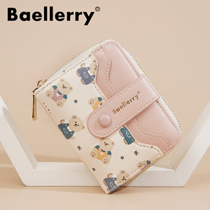 Baellerry Cartoon Bear Wallet With Zipper Coin <b>Purse</b> Card Holder For Women Multifunctional Everyday Use - Product Image 3