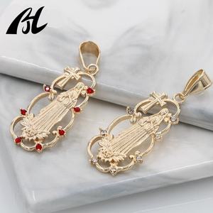 Colgante Religioso <span class=keywords><strong>de</strong></span> la <span class=keywords><strong>Virgen</strong></span> <span class=keywords><strong>de</strong></span> <span class=keywords><strong>Guadalupe</strong></span>, Chapado en Oro <span class=keywords><strong>de</strong></span> 18K sobre Cobre con Diamante, Amuleto <span class=keywords><strong>de</strong></span> la Suerte - Product Image 6