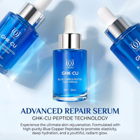 Sérum Visage Anti-Âge et Anti-Rides GHK-Cu au Peptide de Cuivre Bleu, Réparateur et Éclaircissant, avec Acide Hyaluronique – Vente en Gros