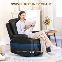 Canapé fonctionnel personnalisé pour salon, fauteuil inclinable électrique en cuir extensible avec fonction pivotante et bascule