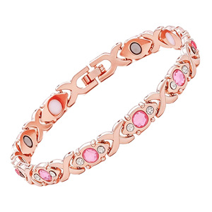 Chaîne de <span class=keywords><strong>cheville</strong></span> réglable style européen-américain en cuivre amovible avec strass et boucle magnétique pour la guérison - Product Image 3