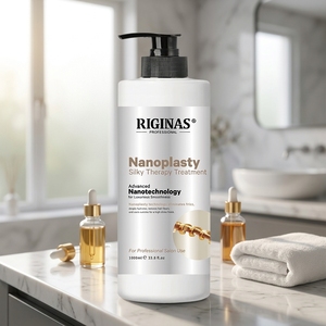 Traitement capillaire lissant à la kératine brésilienne Nano Protein de Riginas Wholesale pour <span class=keywords><strong>cheveux</strong></span> abîmés - Product Image 1