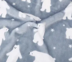 Tissu polaire en peluche de flanelle de polyester multicolore 100% en gros pour couverture