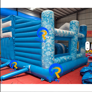 Castillo Inflable Azul con Tobogán para Fiestas Infantiles de Uso Comercial, Material de PVC, Capacidad de 100-500 kg, 5-10 Personas - Product Image 3