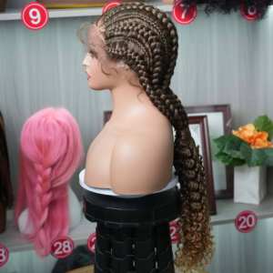 Hot Selling Synthetic Wigs <b>Braided</b> Hairstyles Water Wave Transparent Lightweight Easy Wear Vibrant Trendy Look Comfortable Fit - Product Image 2