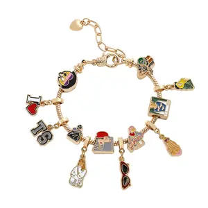 1989 Gold Taylor Diy Original Italian Charm Bracelet For Girls Jewelry As Gift