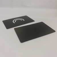 Carte NFC Standard CR80 85,5*54mm Étanche Entièrement Noire avec Puce NTAG213 215 216 424 DNA – Carte de Visite Numérique