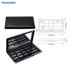 Palette de fards à paupières personnalisée, palette de fards à paupières à marque privée, 9 couleurs, palette de fards à paupières carrée vide, emballage de fard à joues - Product Image 2