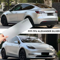 Película Protectora de Pintura para Automóviles Alexander Silver TPU, Cambia de Color, PPF con Recuperación de Calor, Resistente a Arañazos, Garantía de 10 Años